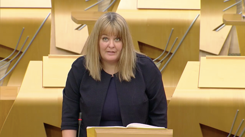 Ruth Maguire MSP speaking in the Scottish Parliament